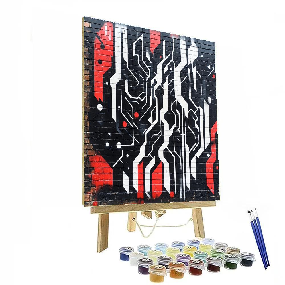 Banksy Inspired Anti Capitalism Circuit Paint by numbers art