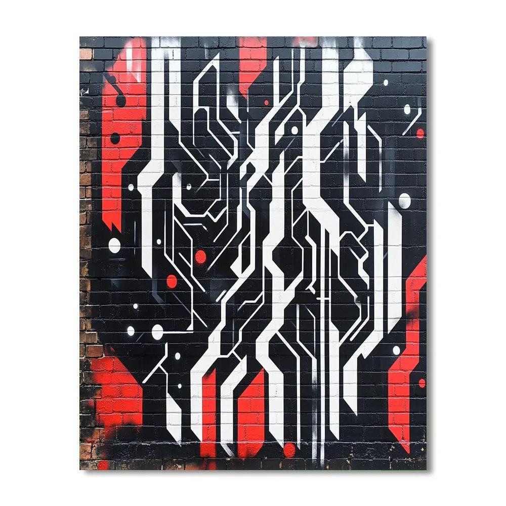 Banksy Inspired Anti Capitalism Circuit Paint by numbers art