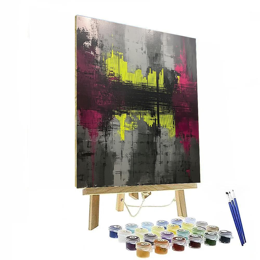 Jean-Michel Basquiat Inspired Static Frequency paint by number