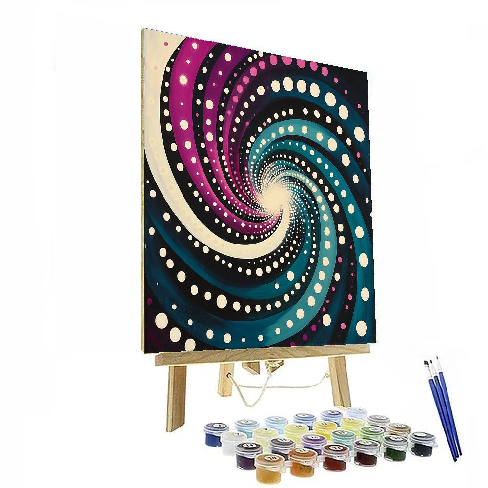 Yayoi Kusama Inspired Chromatic Vortex Painting by numbers kit