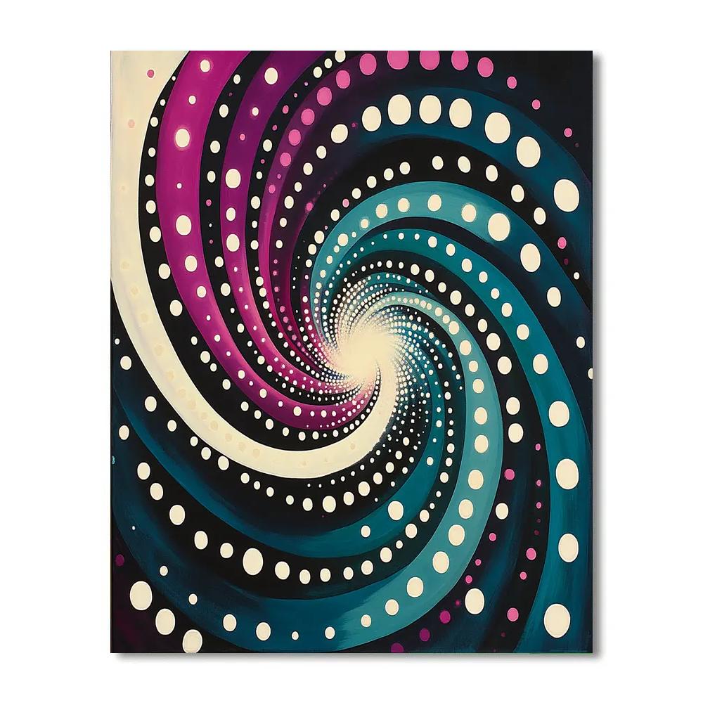 Yayoi Kusama Inspired Chromatic Vortex Painting by numbers kit