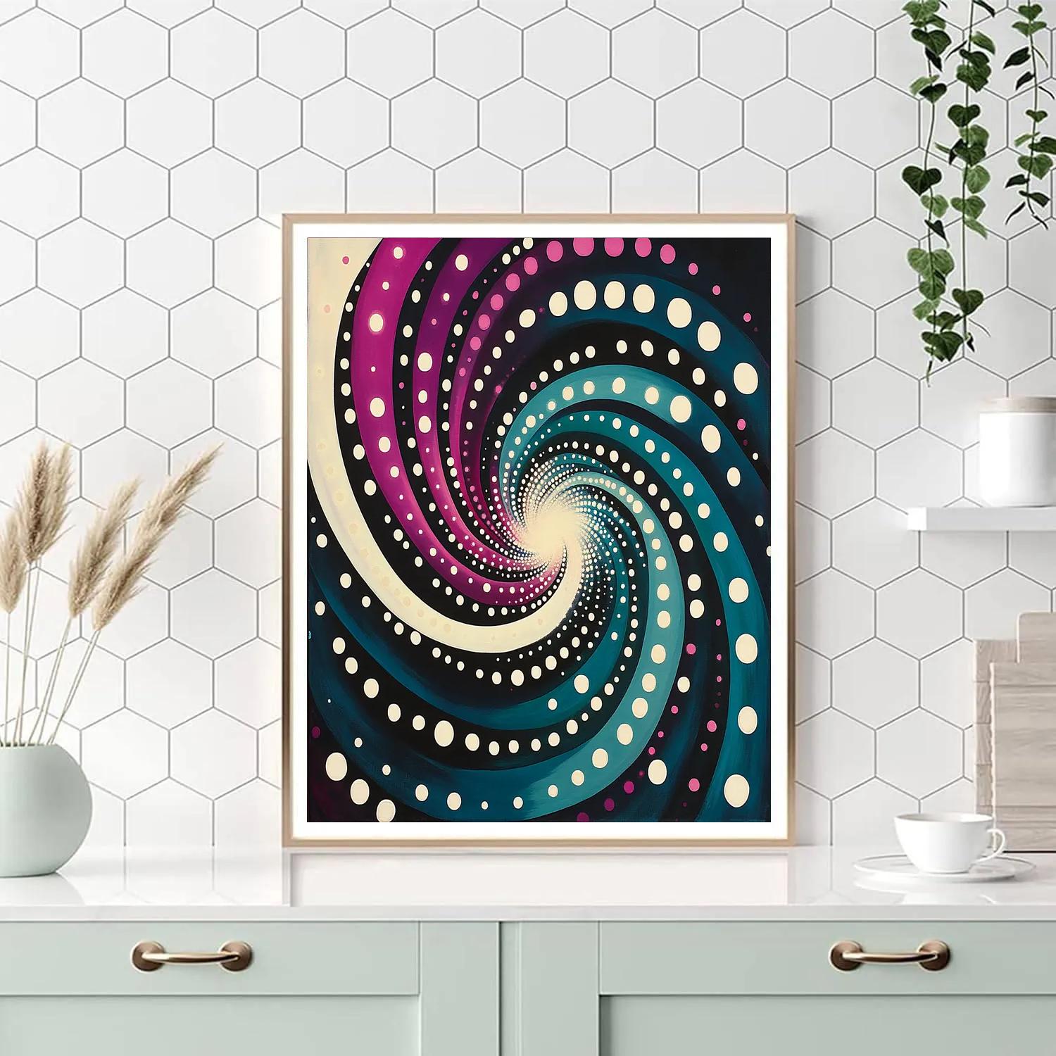Yayoi Kusama Inspired Chromatic Vortex Painting by numbers kit