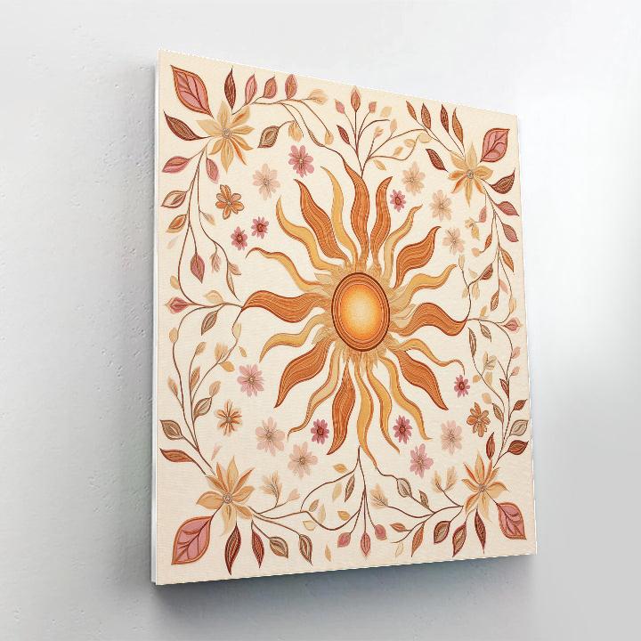 Alphonse Mucha Inspired Solar Blossom Tapestry Number painting