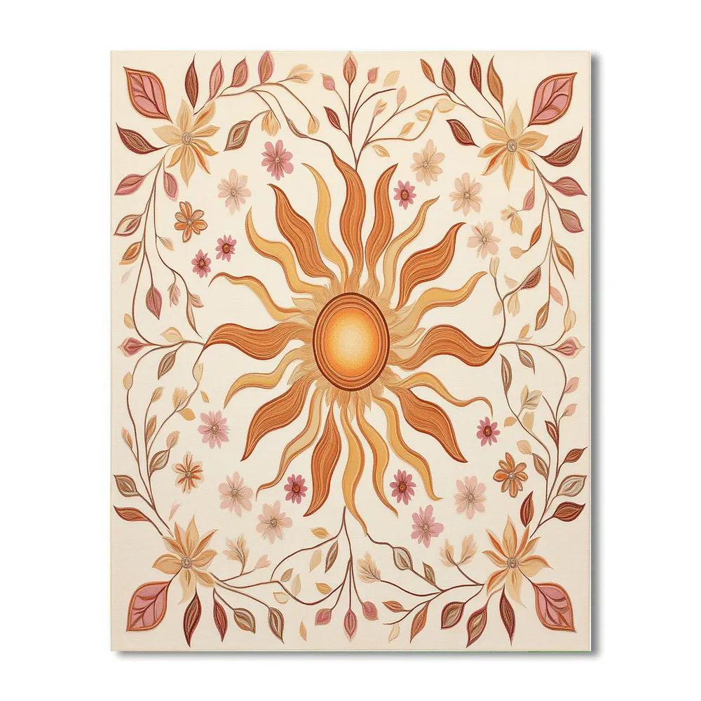 Alphonse Mucha Inspired Solar Blossom Tapestry Number painting