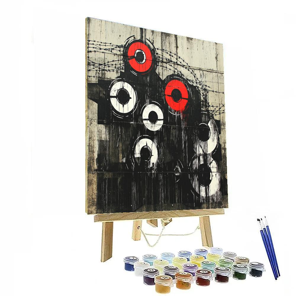 Banksy Inspired Surveillance Dystopia Number painting