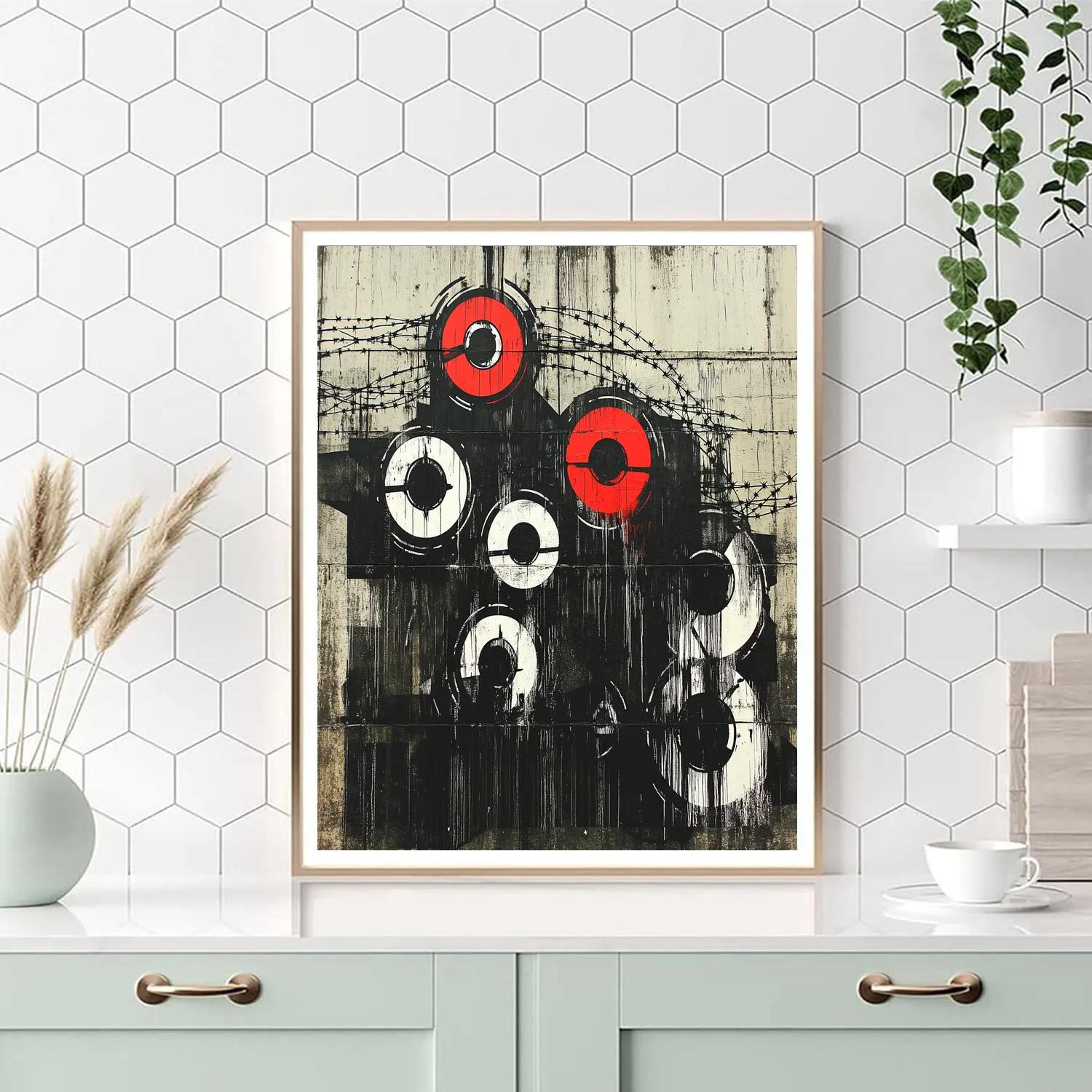 Banksy Inspired Surveillance Dystopia Number painting