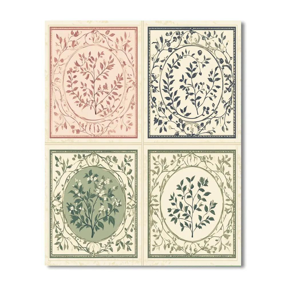 Alphonse Mucha Inspired Seasons In Petal Panels paint by numbers