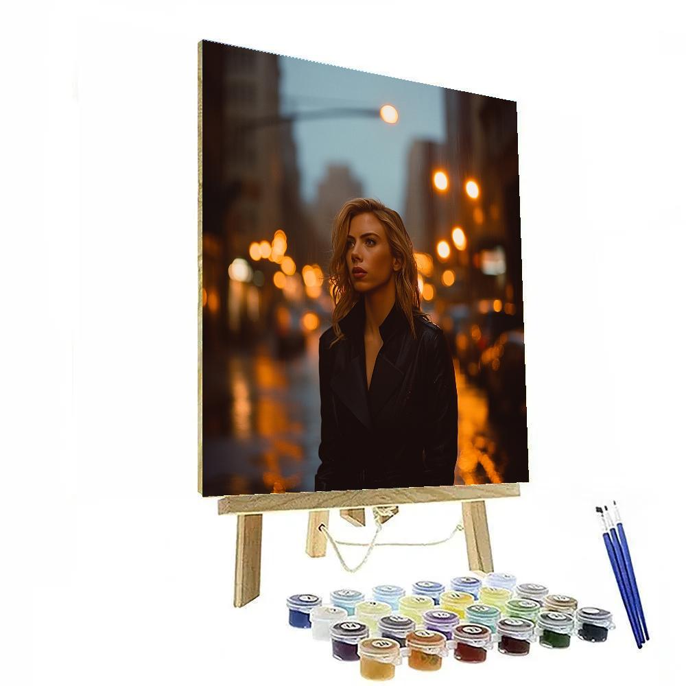 Scarlett Johansson: Quiet Shadow Of The Operative Number painting