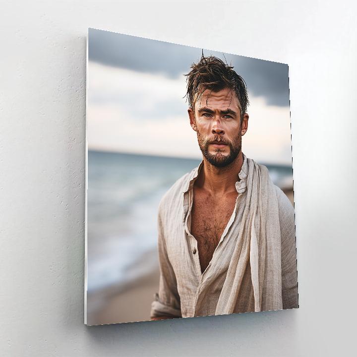 Chris Hemsworth: Echoes Of Thunder On The Shoreline Painting by numbers kit