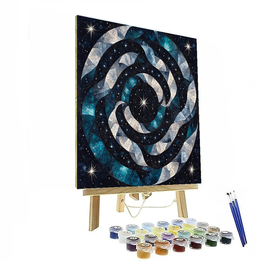 M.C. Escher Inspired Celestial Tesserae DIY paint by numbers