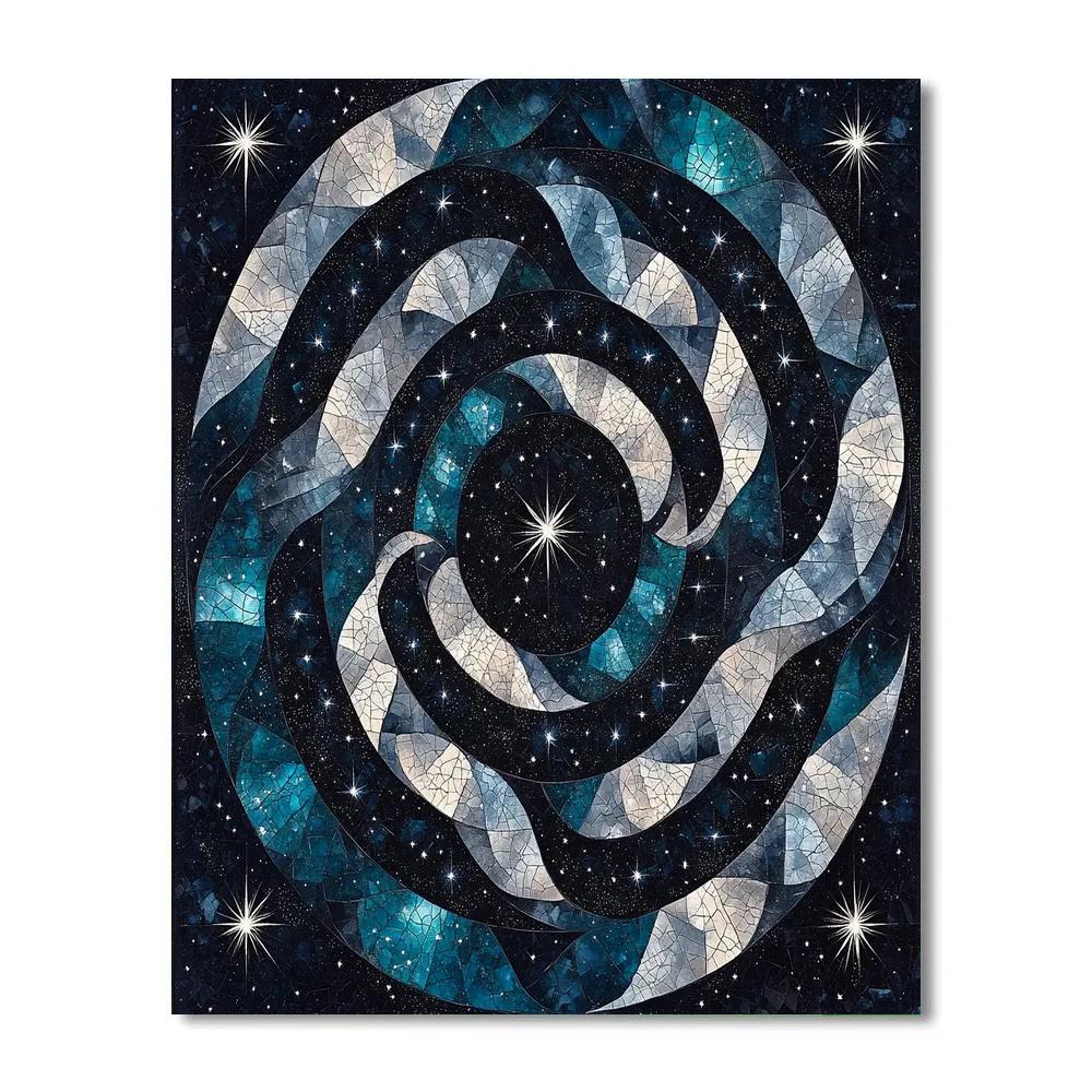 M.C. Escher Inspired Celestial Tesserae DIY paint by numbers