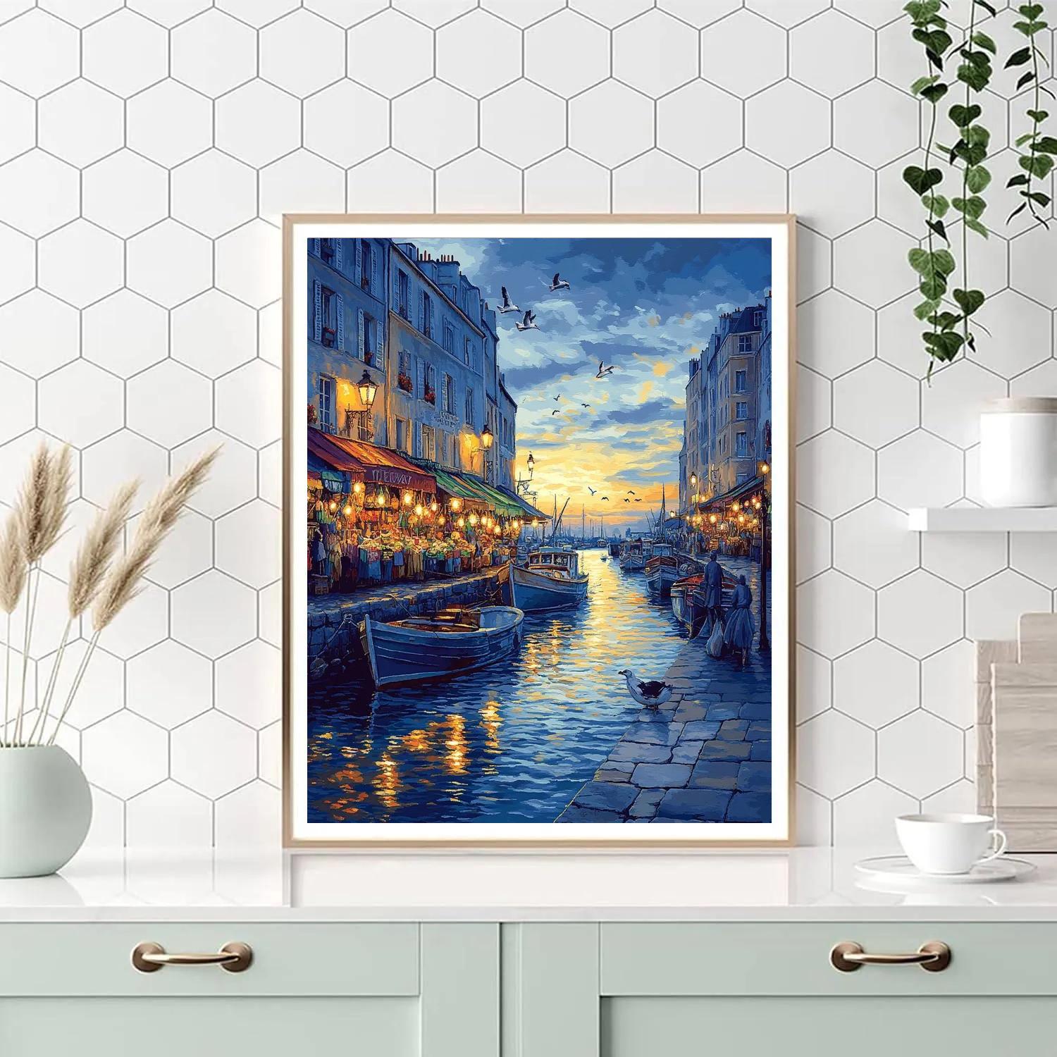 Old Port Viewpoint Marseille France Paint by numbers art