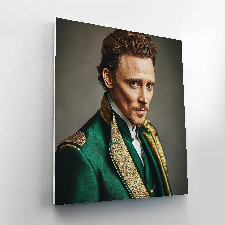 Tom Hiddleston: Mischief’s Velvet Smile paint by number