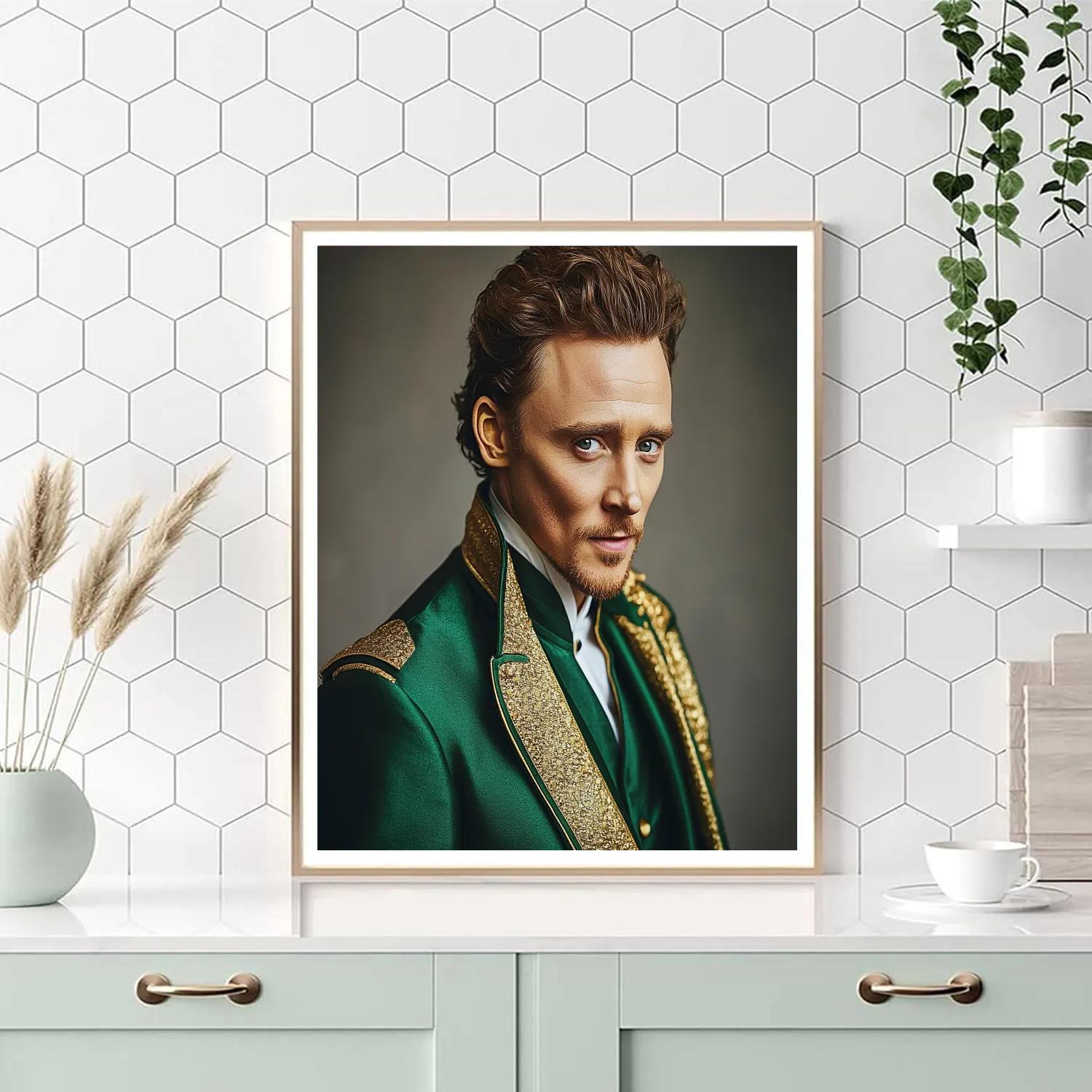 Tom Hiddleston: Mischief’s Velvet Smile paint by number