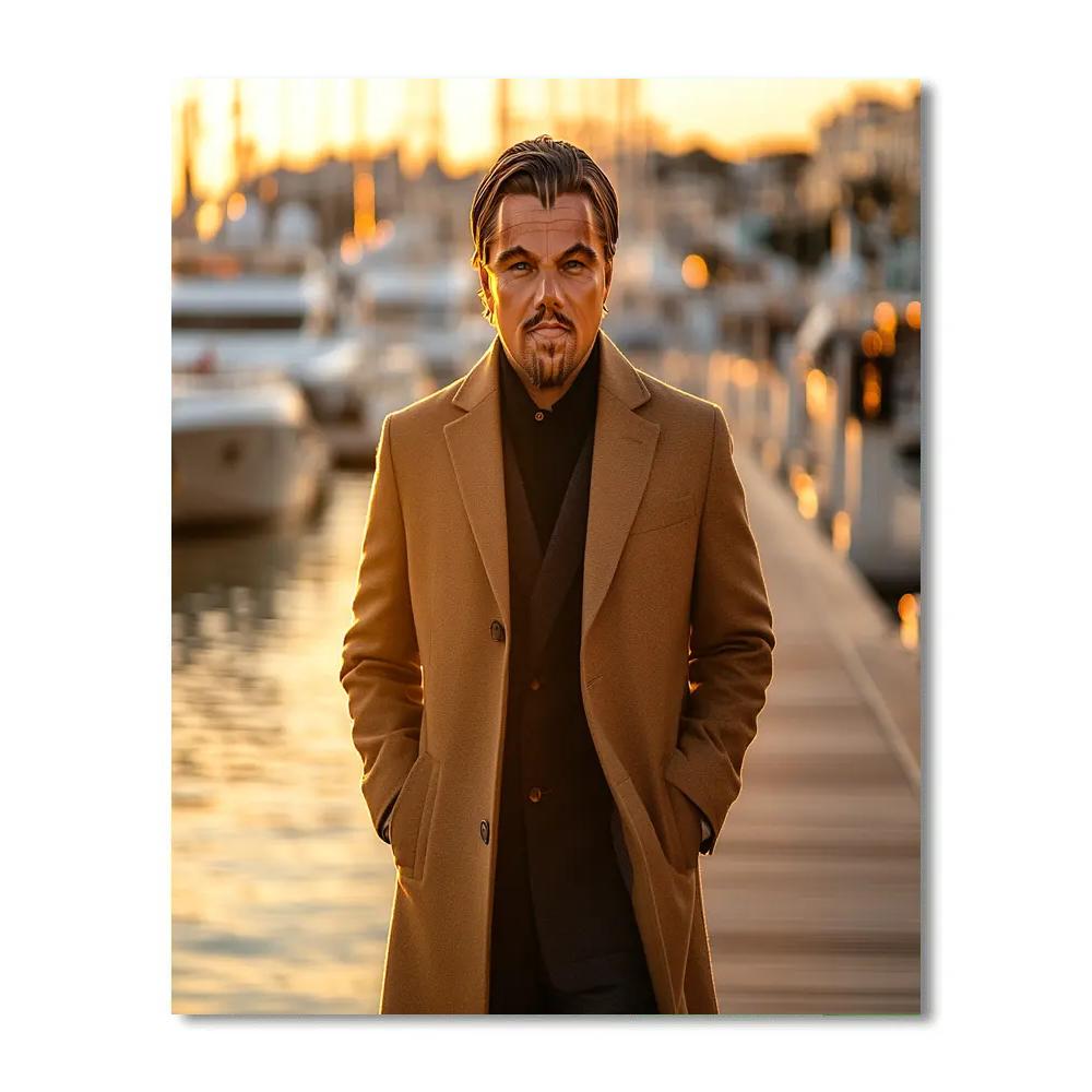 Leonardo DiCaprio: Oceanbound Dreams And Boarding Stars DIY paint by numbers