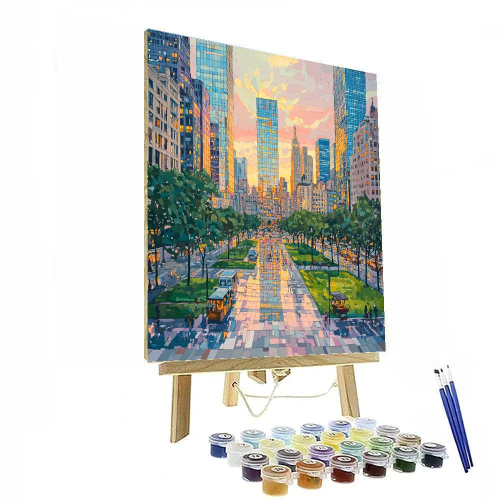 Independence Square Skyline View Colombo Sri Lanka Numbered painting kits