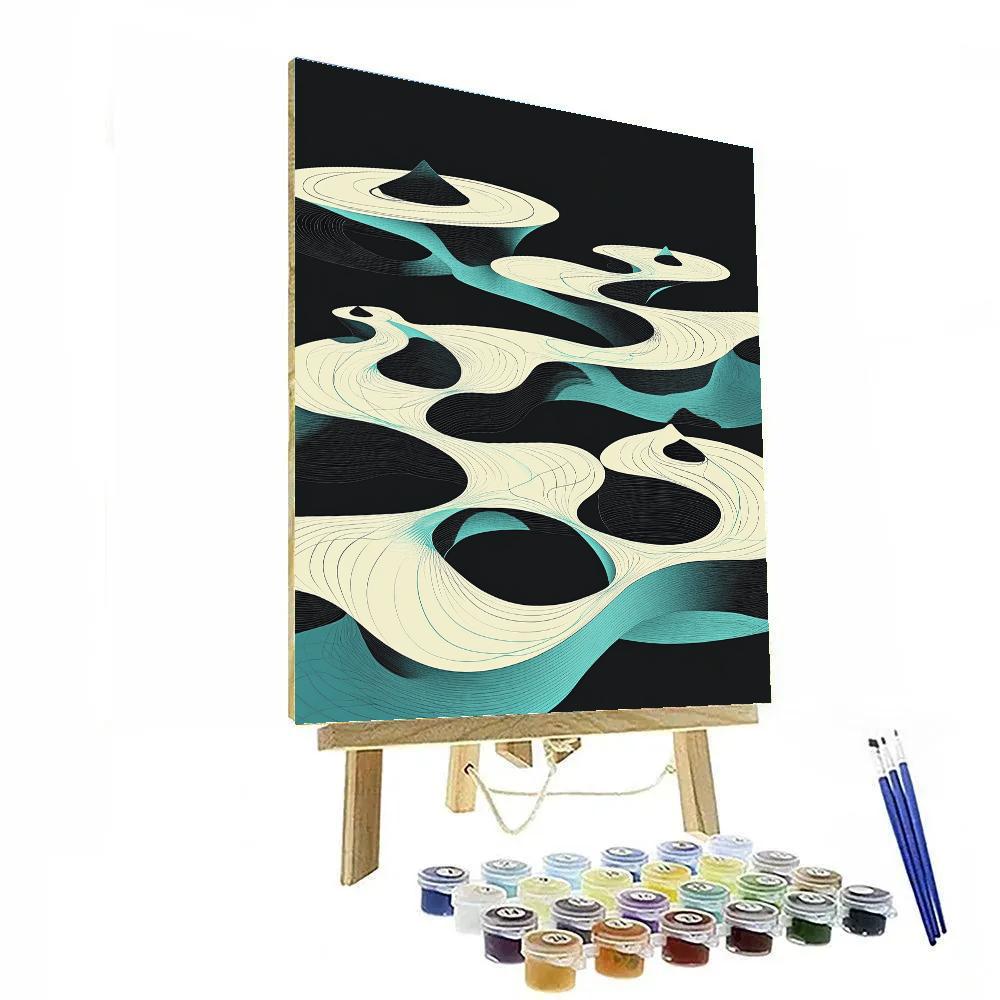 M.C. Escher Inspired Möbius Archipelago Number painting