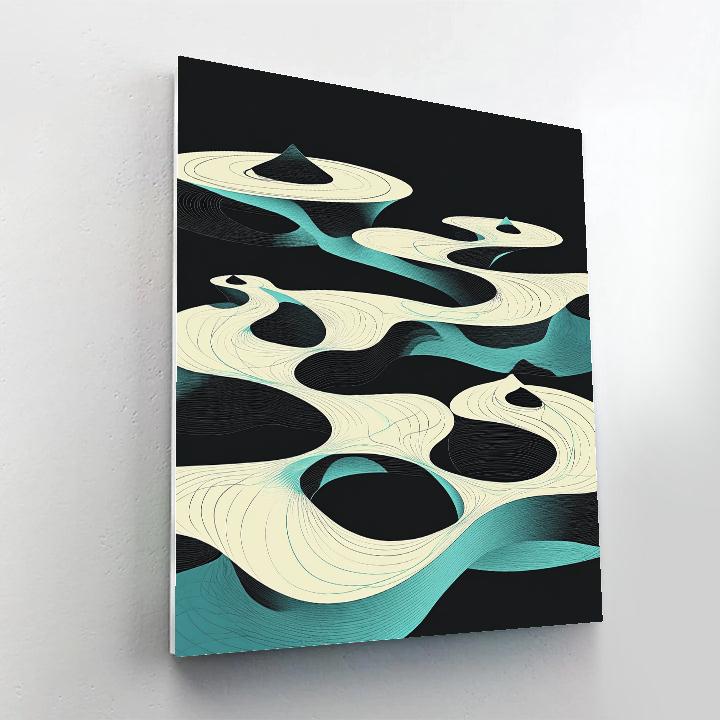 M.C. Escher Inspired Möbius Archipelago Number painting