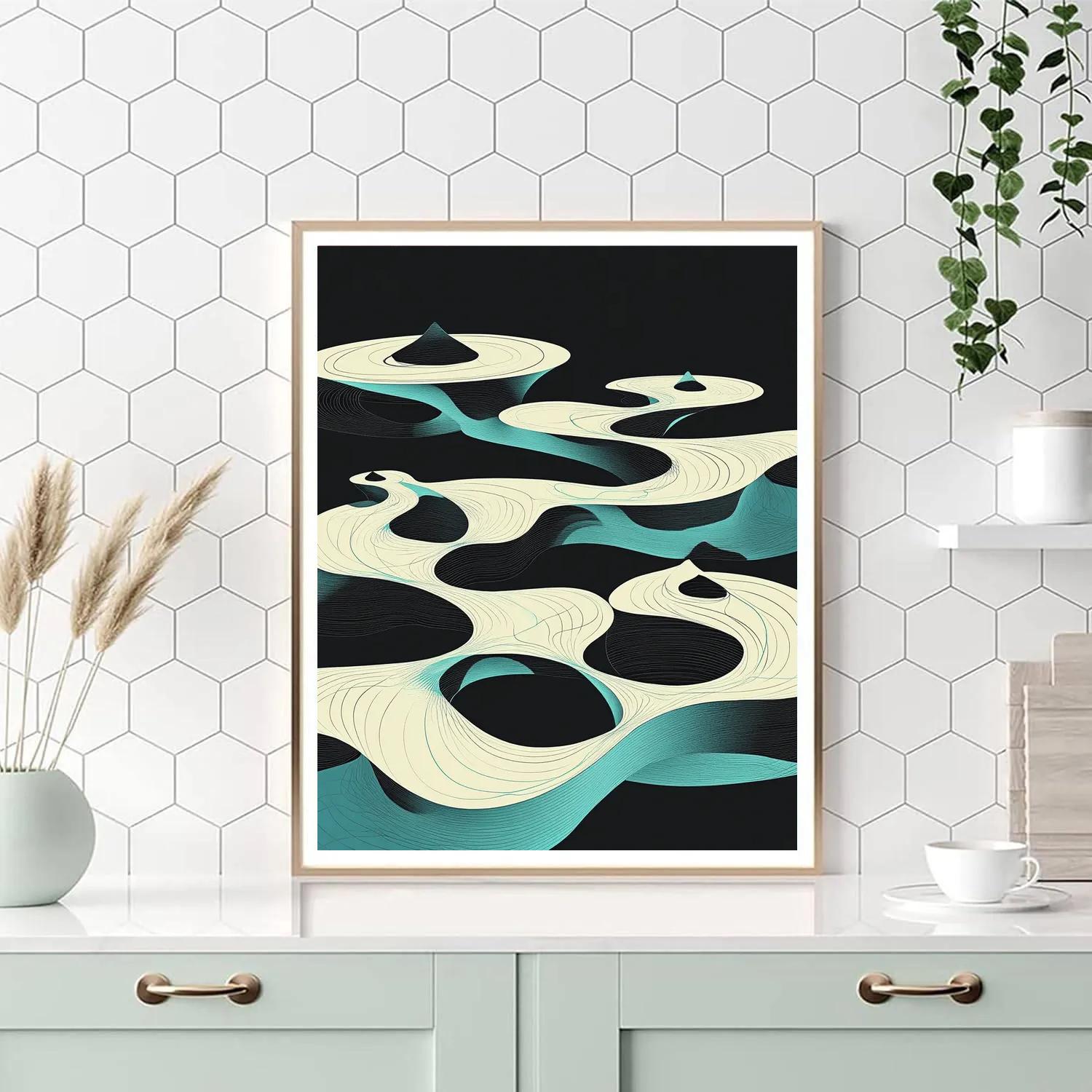 M.C. Escher Inspired Möbius Archipelago Number painting