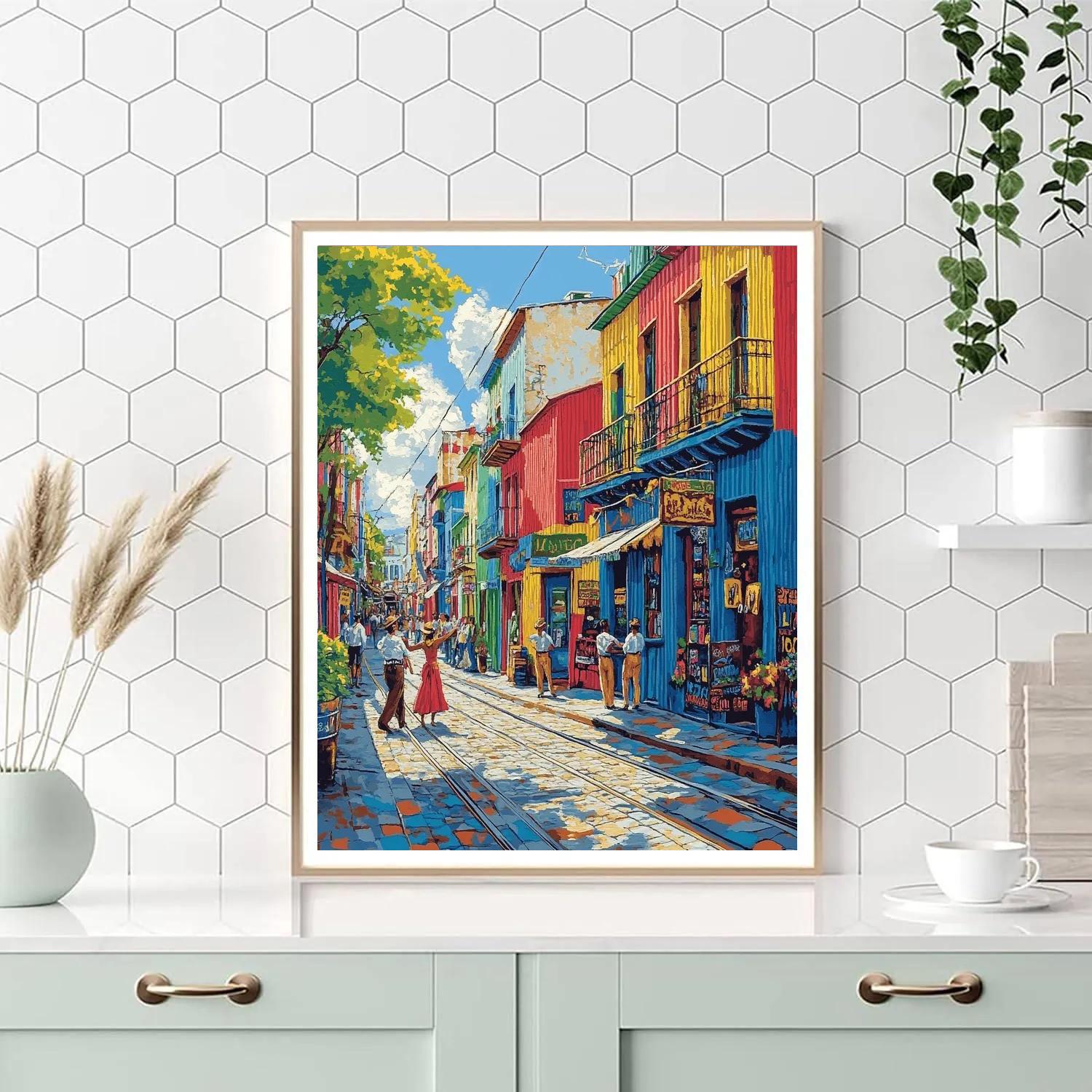La Boca Colorful Streets And Caminito Buenos Aires Argentina Number painting