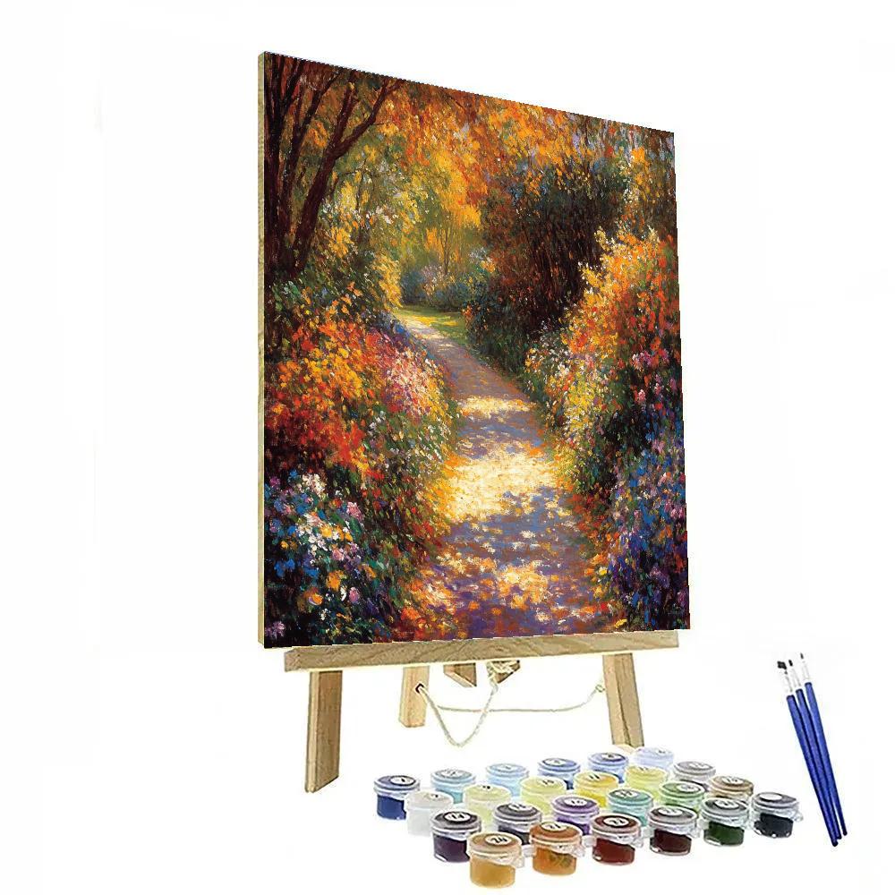 Claude Monet Inspired Autumn Garden Path Number painting