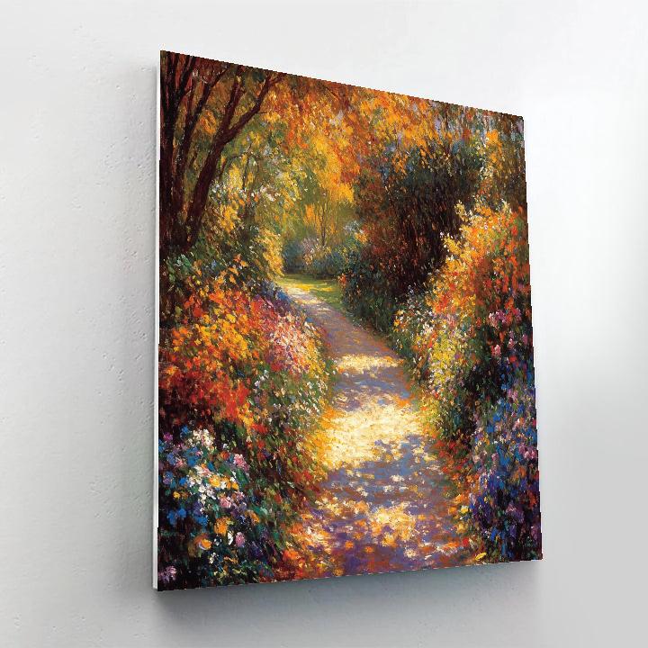 Claude Monet Inspired Autumn Garden Path Number painting