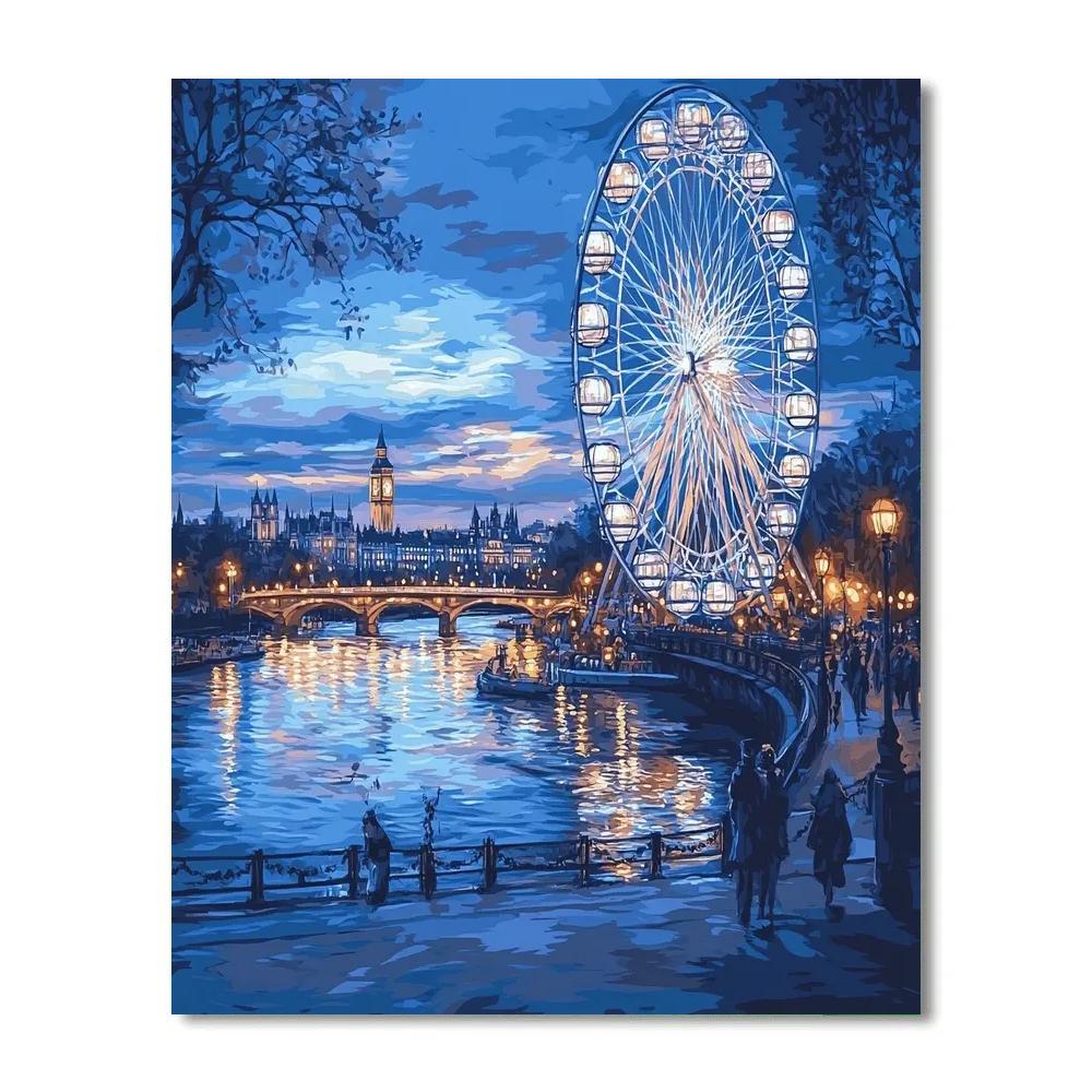 Giant Observation Wheel Panorama London United Kingdom paint by number