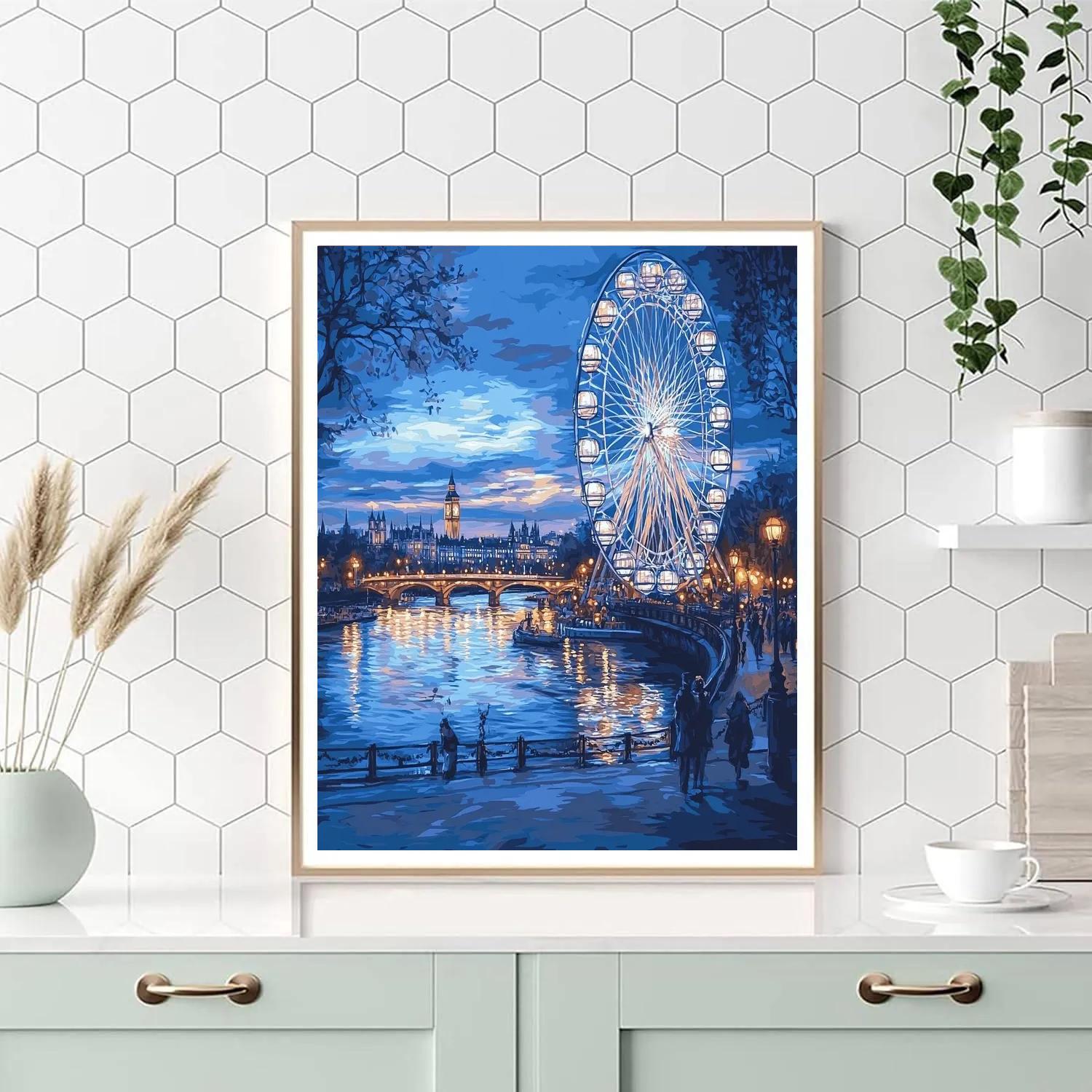 Giant Observation Wheel Panorama London United Kingdom paint by number