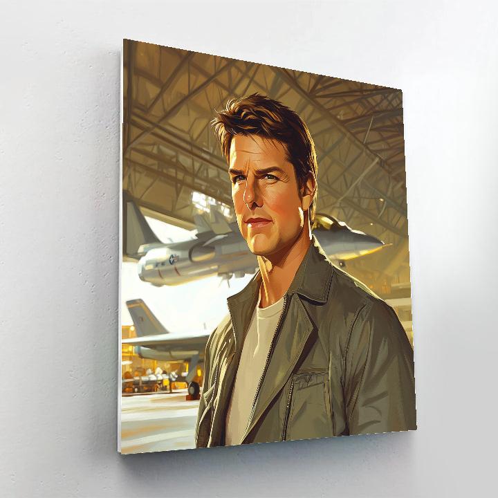 Tom Cruise: Soaring Lines, Pilot Mindset Paint by numbers art