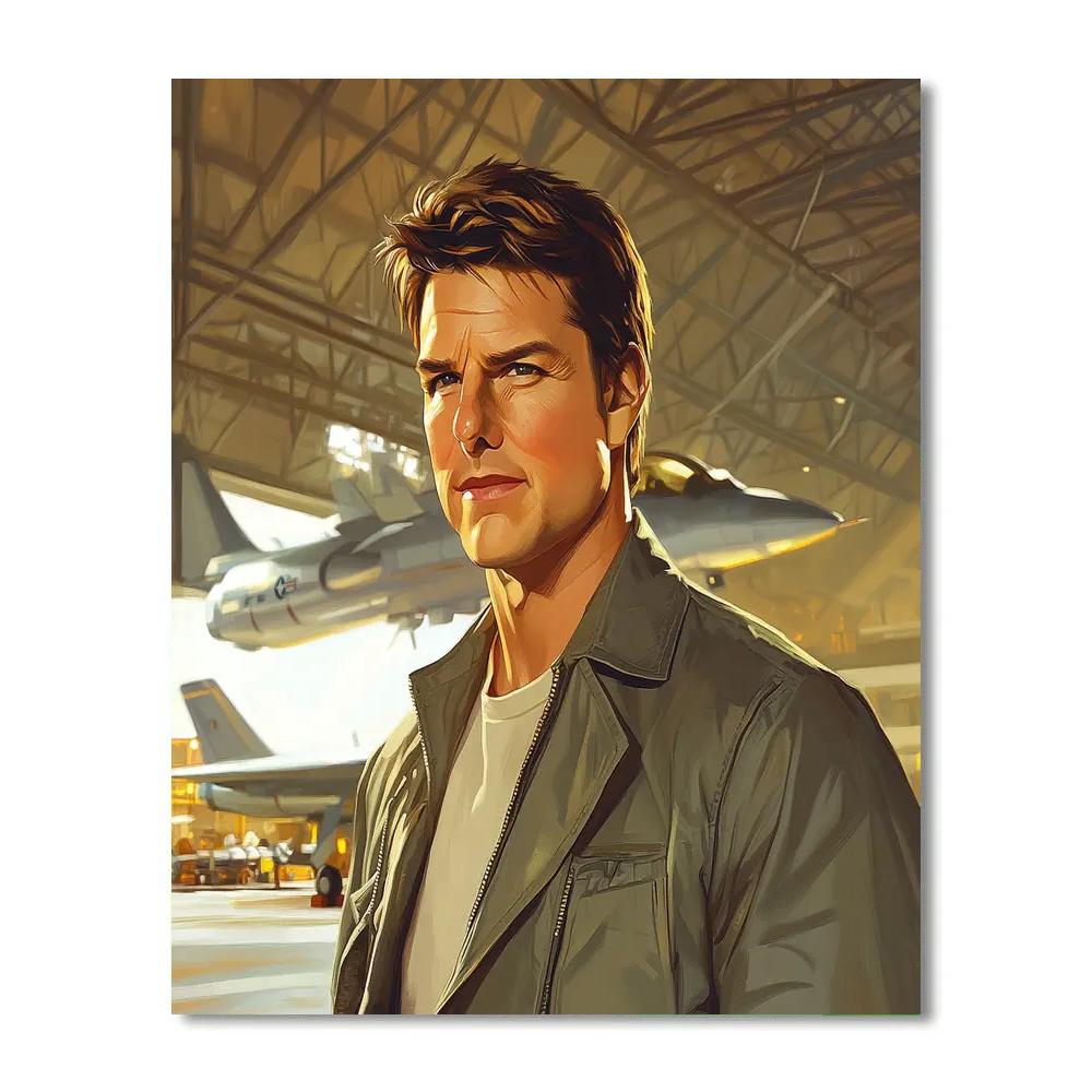 Tom Cruise: Soaring Lines, Pilot Mindset Paint by numbers art