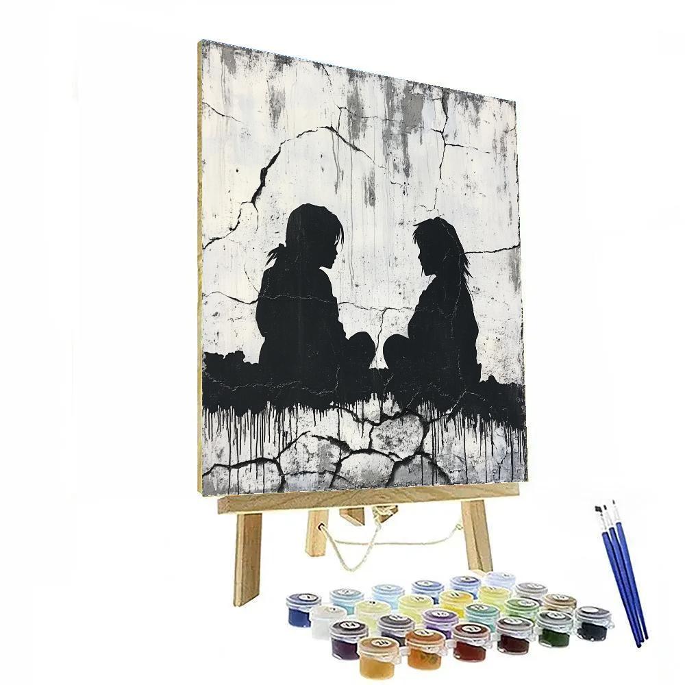 Banksy Inspired Urban Friendship DIY paint by numbers