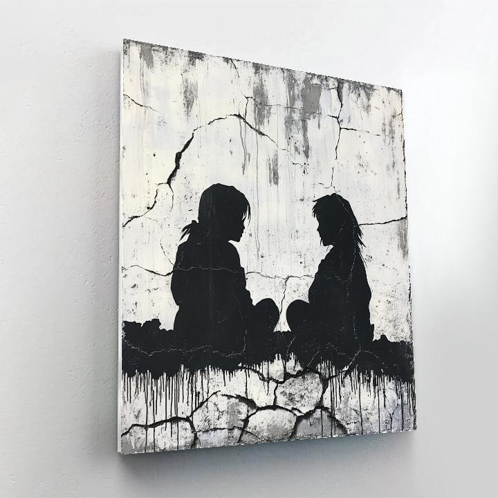Banksy Inspired Urban Friendship DIY paint by numbers