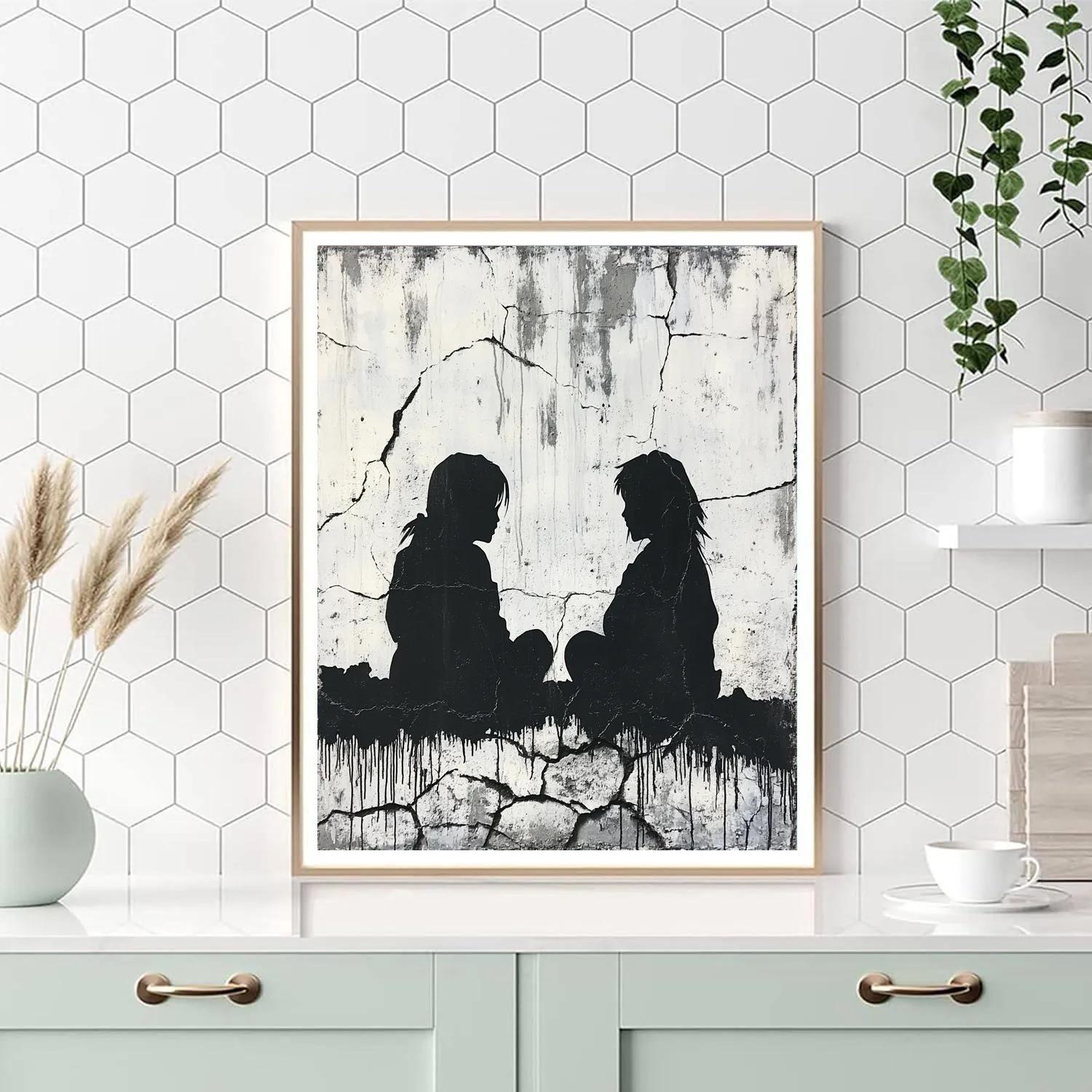 Banksy Inspired Urban Friendship DIY paint by numbers