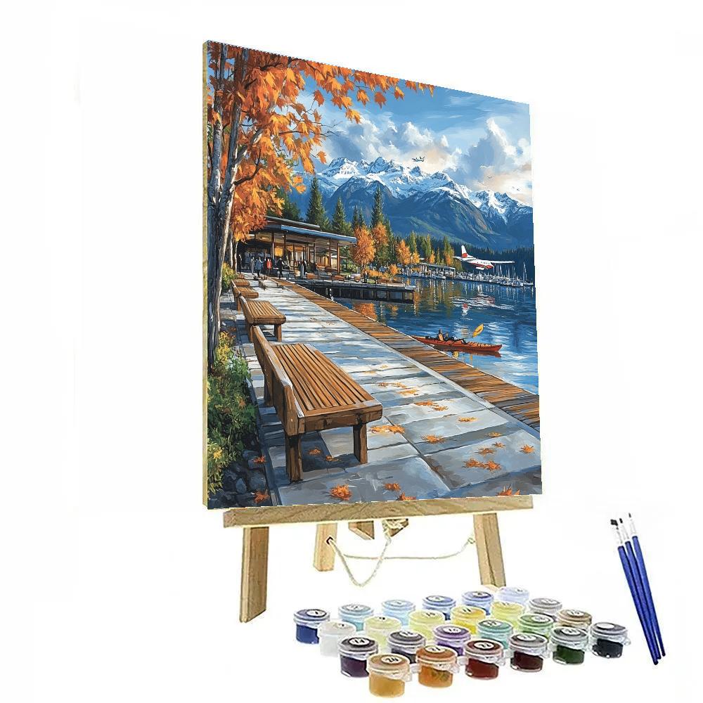 Harborfront Boardwalk Vancouver Canada Numbered painting kits
