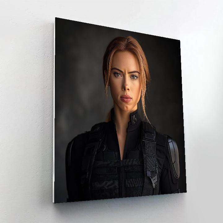 Scarlett Johansson: Embodying The Shadowy Grace Of Black Widow Painting by numbers kit