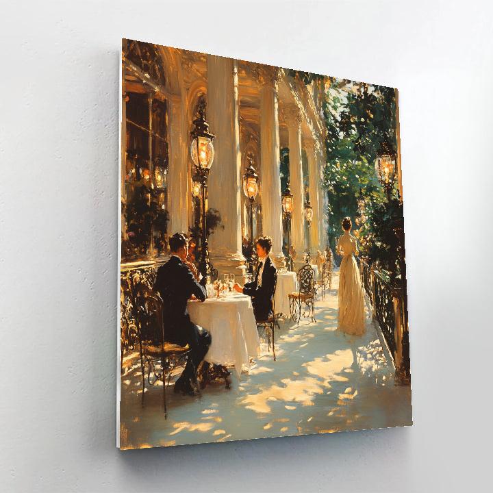 John Singer Sargent Inspired Café Scene DIY paint by numbers