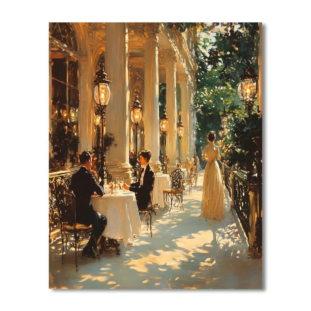 John Singer Sargent Inspired Café Scene DIY paint by numbers