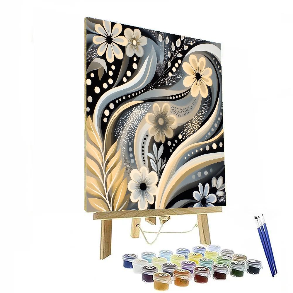 MC Escher Inspired Infinite Botanical Labyrinth painting number kit