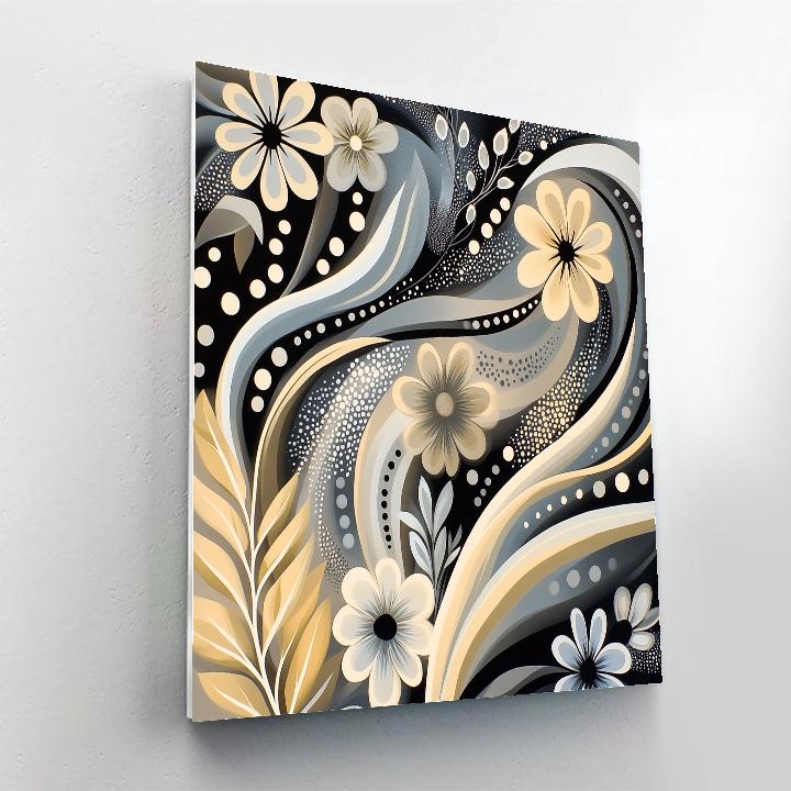 MC Escher Inspired Infinite Botanical Labyrinth painting number kit