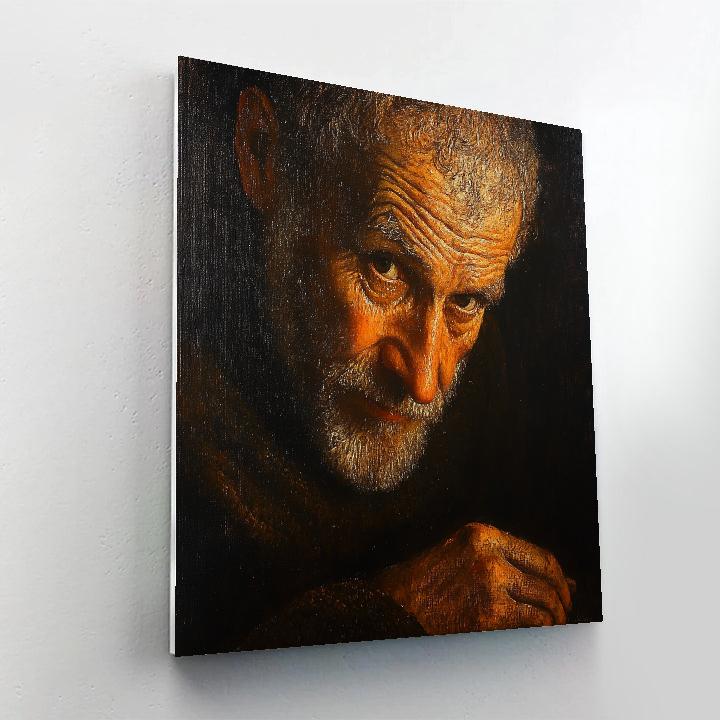 Rembrandt Inspired Portrait Of A Scholar paint by color