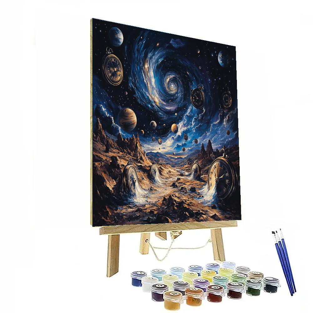 Salvador Dali Inspired Galactic Clockwork DIY paint by numbers