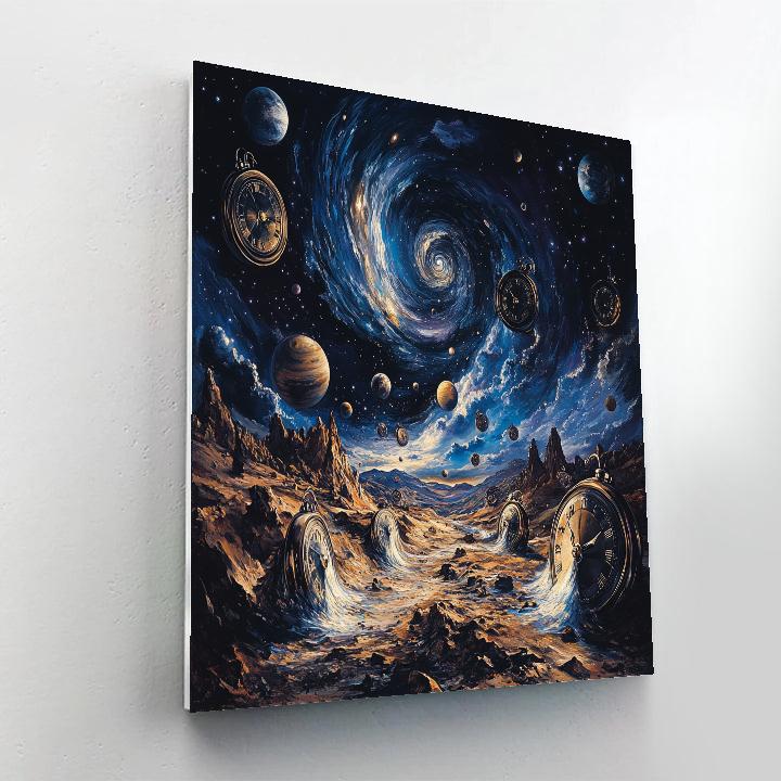 Salvador Dali Inspired Galactic Clockwork DIY paint by numbers