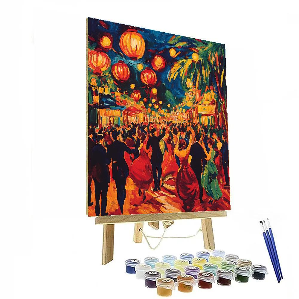 Henri De Toulouse-Lautrec Inspired Festival Night paint by numbers