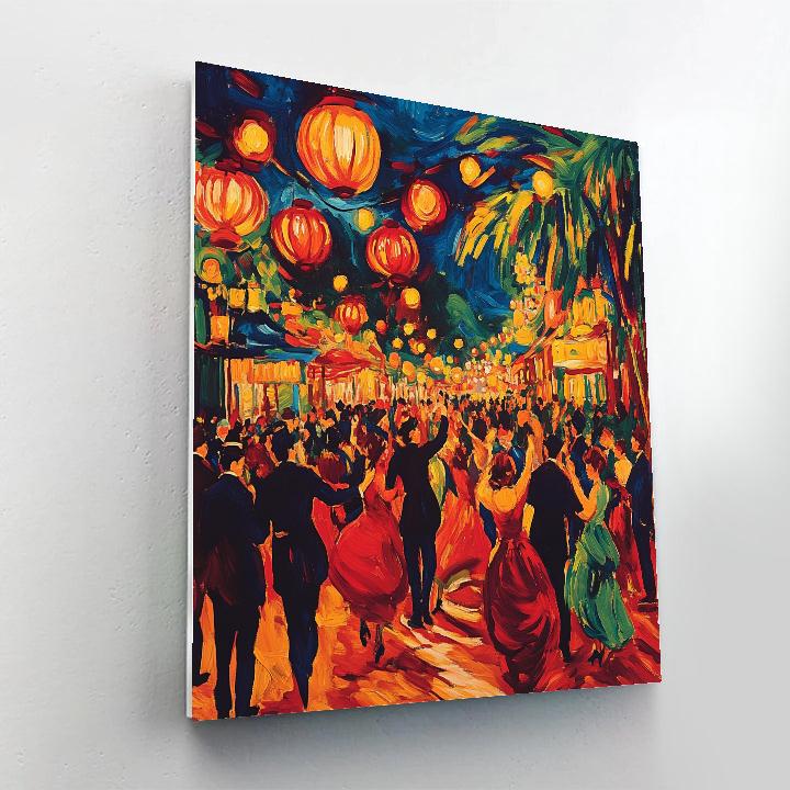 Henri De Toulouse-Lautrec Inspired Festival Night paint by numbers