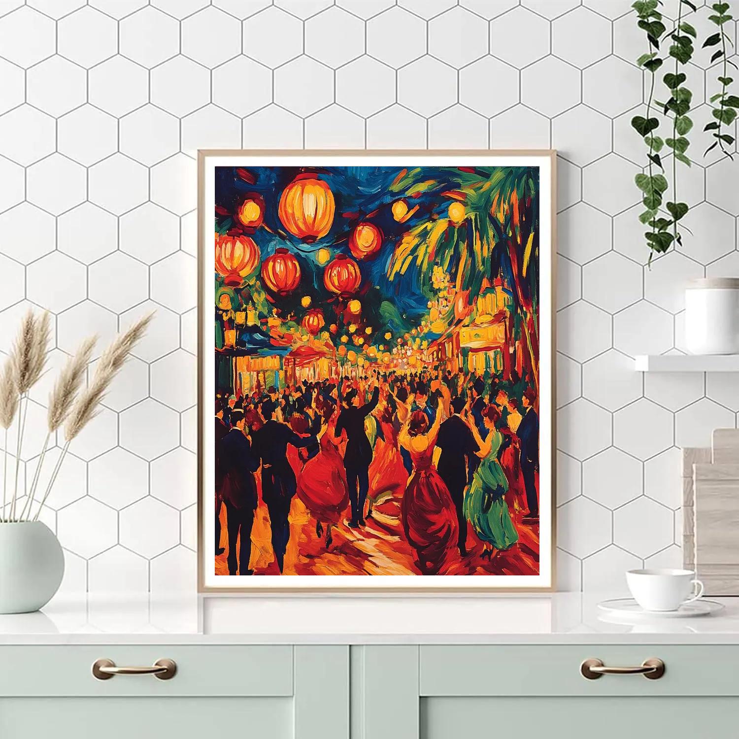 Henri De Toulouse-Lautrec Inspired Festival Night paint by numbers