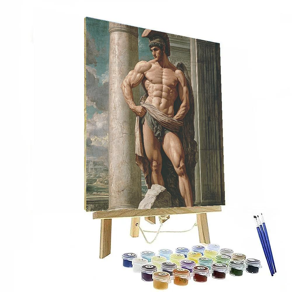 Michelangelo Inspired Mythical Warrior Paint by numbers art