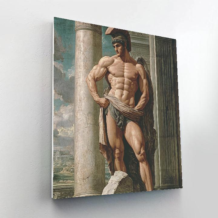 Michelangelo Inspired Mythical Warrior Paint by numbers art