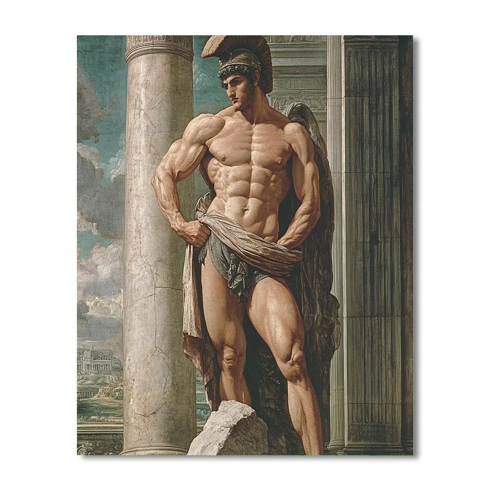 Michelangelo Inspired Mythical Warrior Paint by numbers art