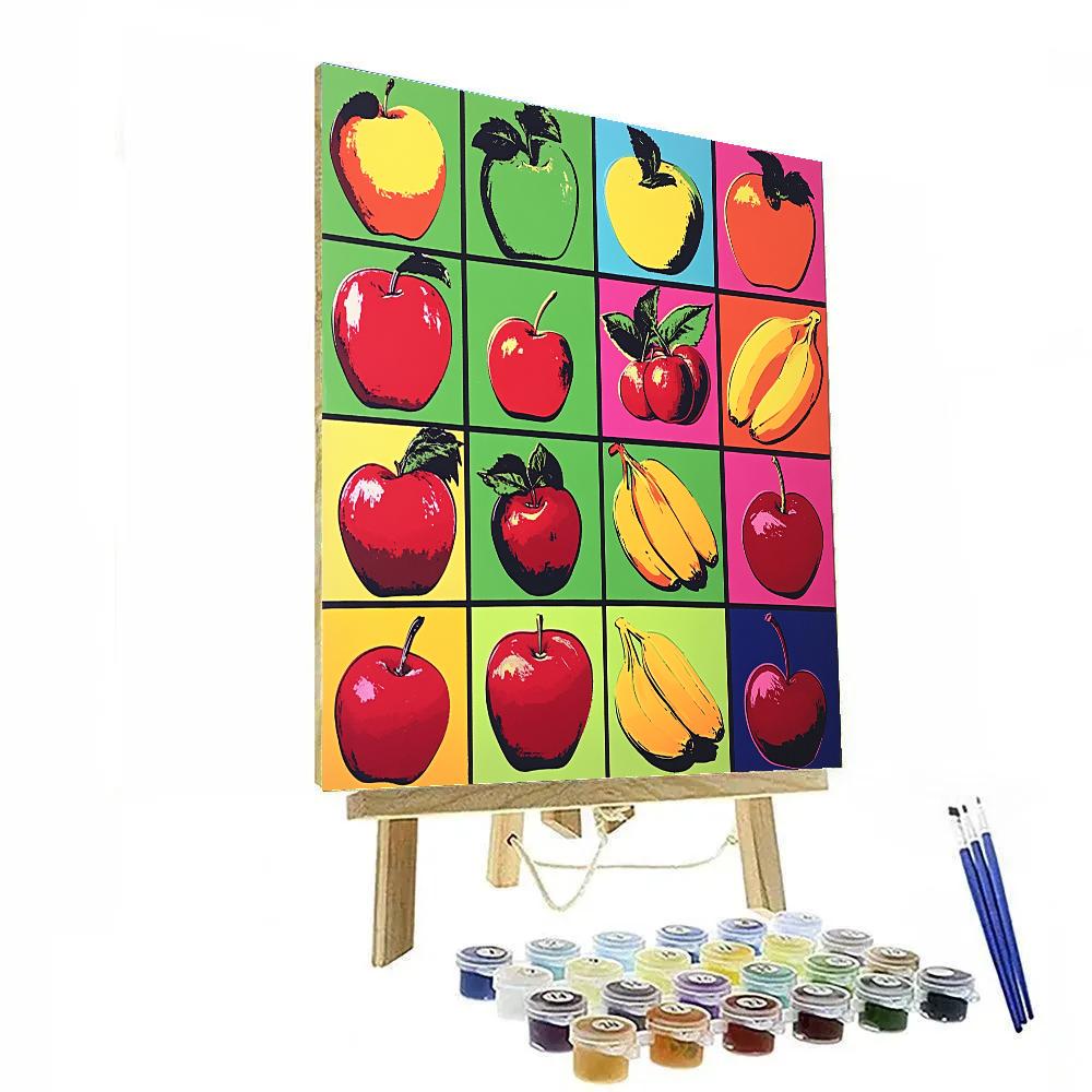 Andy Warhol Inspired Fruit Pop Art Numbered painting kits
