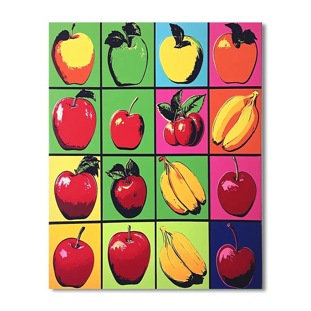 Andy Warhol Inspired Fruit Pop Art Numbered painting kits